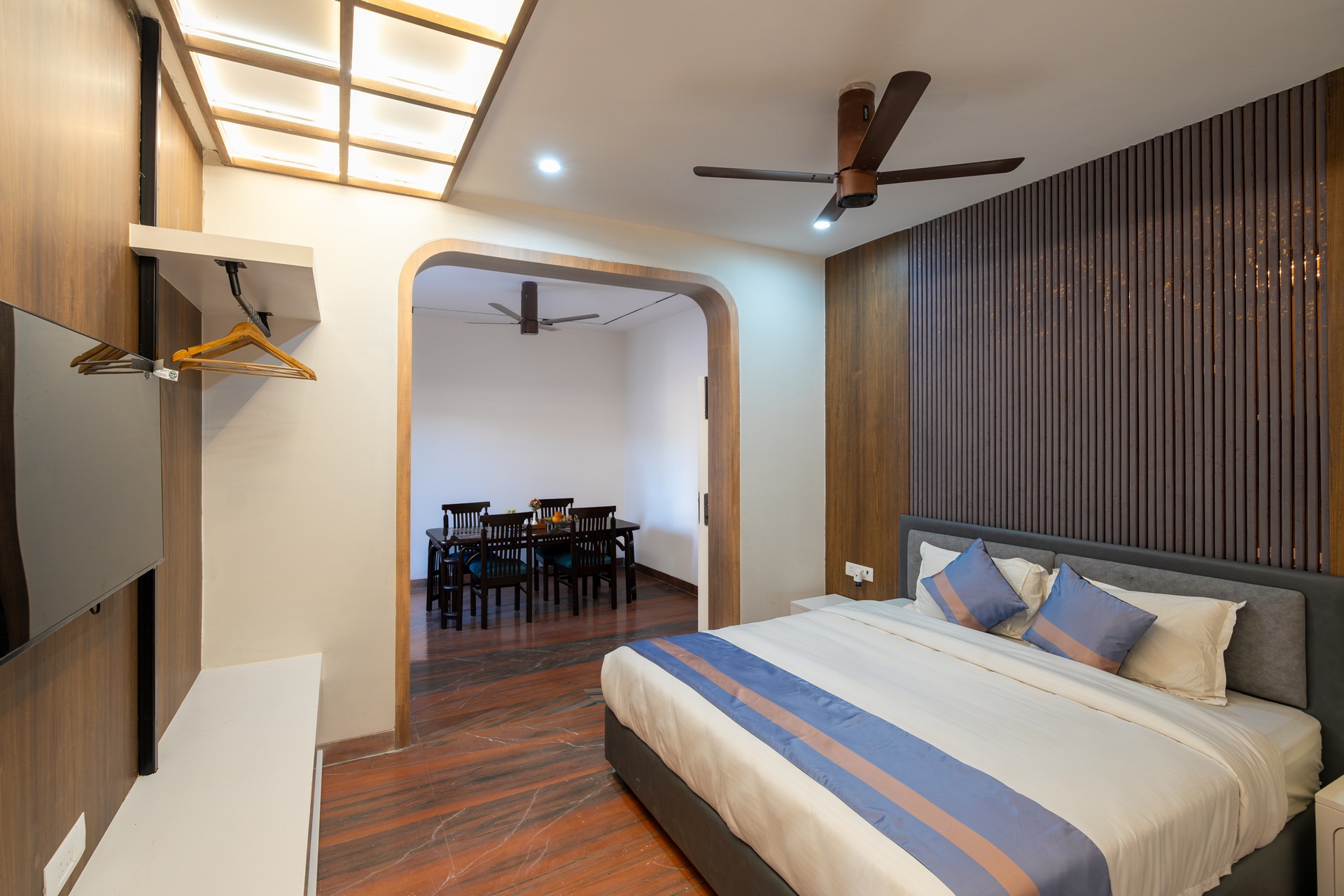 Suite Room at Hotel Ramdev — bedroom opening onto a separate dining area